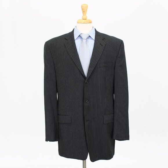 Calvin Klein Other - Calvin Klein 44L Gray Striped 3-Button Sport Coat Blazer Jacket G105